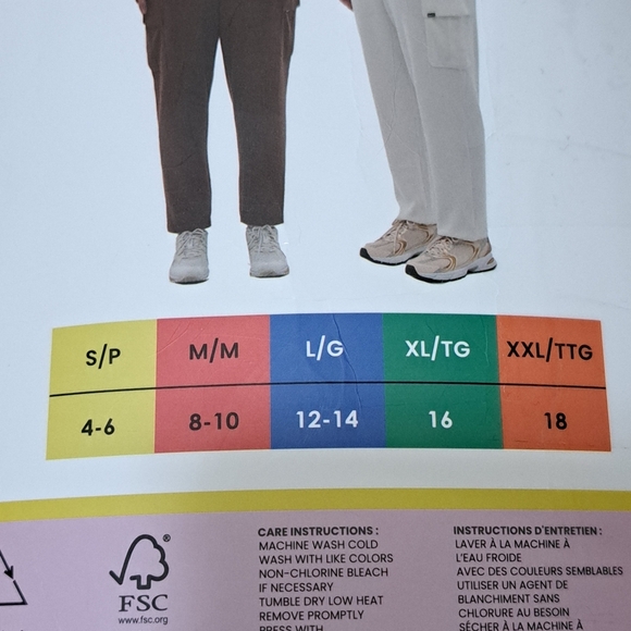 New! Bench Waffle Cargo Lounge Pants 2 Pack Women's XXL Cream Brown Casual - Picture 10 of 12